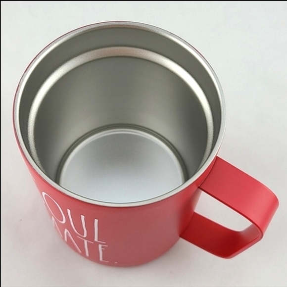 Rae Dunn SOUL MATE Large Letters Red  Double Wall Stainless Steel Coffee Tea Mug - Picture 6 of 8